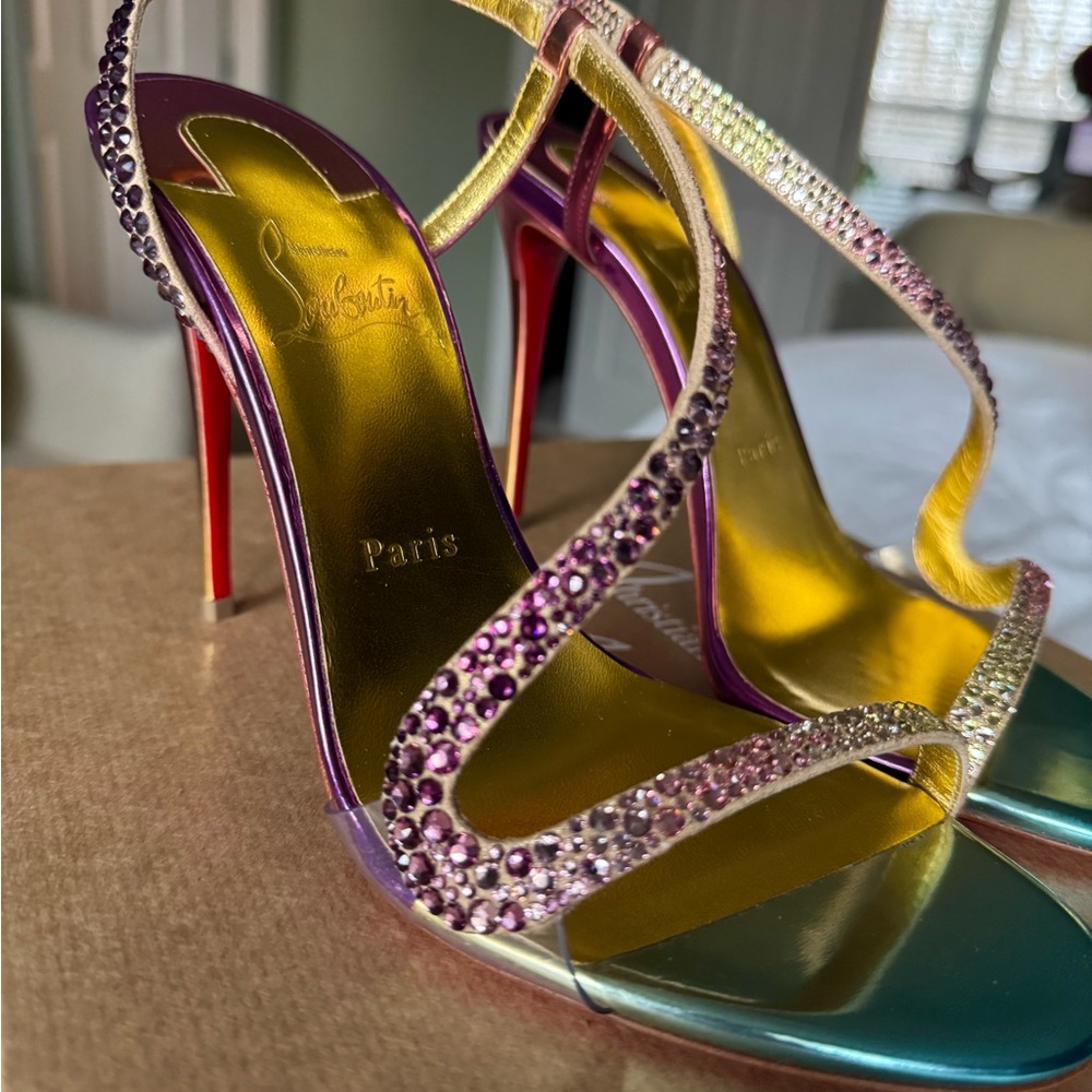 Christian Louboutin Rosalie Strass Boreal Sandals EU 39 – New w/ Tag
